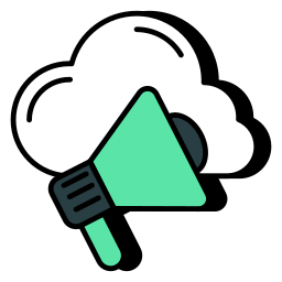 promozione del cloud icona