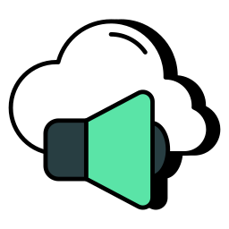 Cloud promotion icon