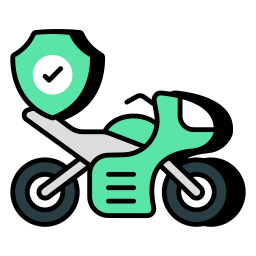 Motorcycle insurance icon