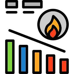 gráfico de queima Ícone