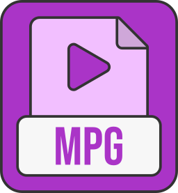 formato de archivo mpg icono
