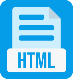 formato de archivo html icono