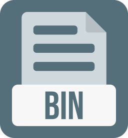 formato de archivo bin icono
