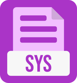 formato file sys icona