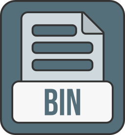 formato de archivo bin icono