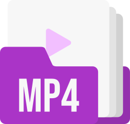 Mp4 file format icon