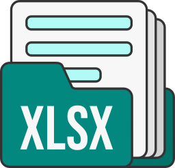 Xlsx file format icon
