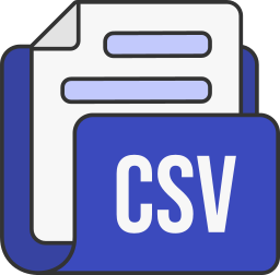 formato de archivo csv icono