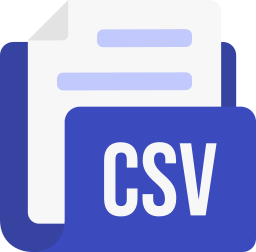 formato de arquivo csv Ícone