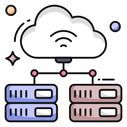 Cloud database icon