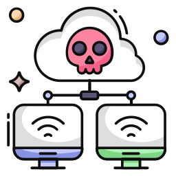 Cyber attack icon