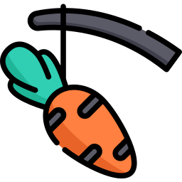 wortel en stok icoon