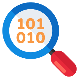 Binary data analysis icon