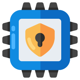 Secure microchip icon