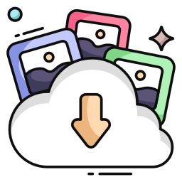 Cloud pics icon