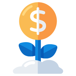 Money growth icon