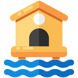 verdrinkend huis icoon