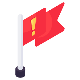 Flag caution icon