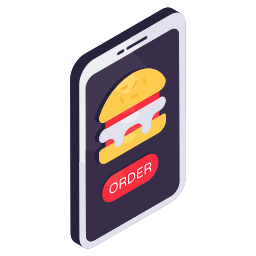 ordine di cibo mobile icona