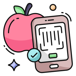 codice a barre mobile icona