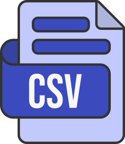 formato de archivo csv icono
