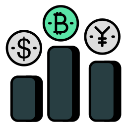 Currencies analytics icon