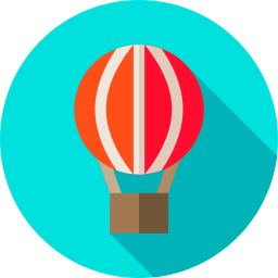 Hot air balloon icon