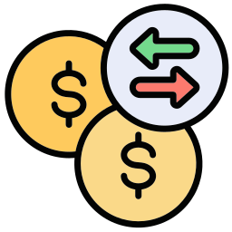 przepływ środków pieniężnych ikona