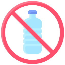 geen plastic flessen icoon