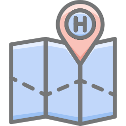 mapa de hospitales icono