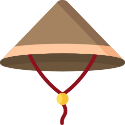 bamboe hoed icoon