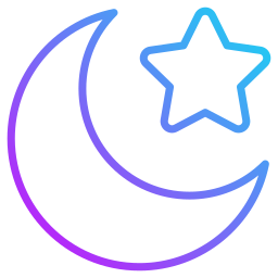 luna y estrella icono