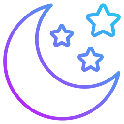 luna creciente icono