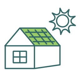 Solar roof icon