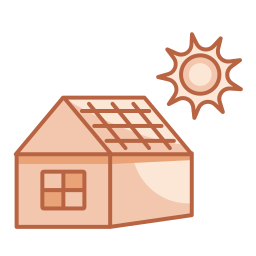 tetto solare icona