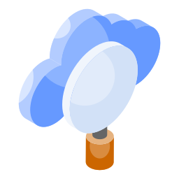 Cloud searching icon