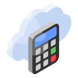 Cloud calculation icon