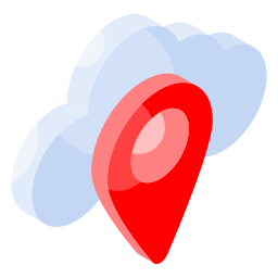 localisation du cloud Icône