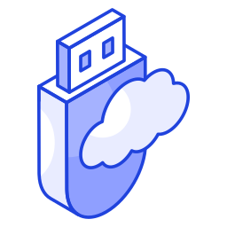 usb en la nube icono