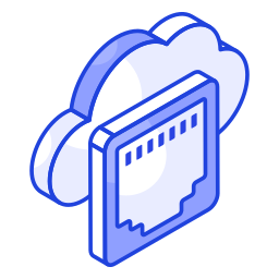 Cloud ethernet icon