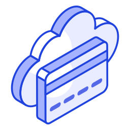 Cloud payment icon