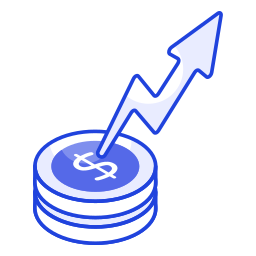 croissance financière Icône