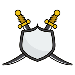 scudo con spada icona