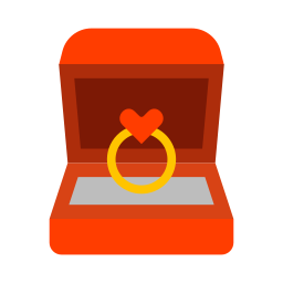 caja del anillo icono