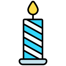 candela di compleanno icona