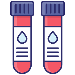 Blood tubes icon
