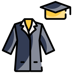 Graduation gown icon