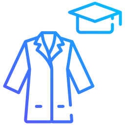 Graduation gown icon