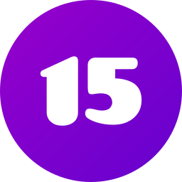 numero 15 icono