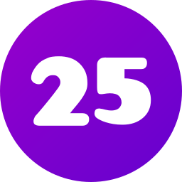 número 25 icono